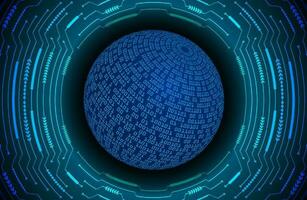 Modern Holographic Globe on Technology Background vector