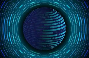 Modern Holographic Globe on Technology Background vector