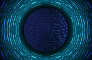 Modern Holographic Globe on Technology Background vector