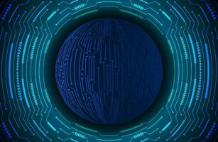 Modern Holographic Globe on Technology Background vector