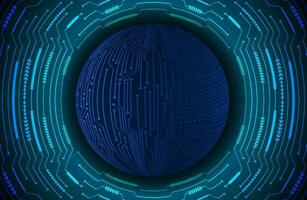 Modern Holographic Globe on Technology Background vector