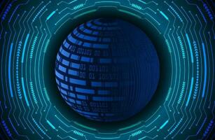 Modern Holographic Globe on Technology Background vector