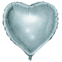 watercolor hand drawn heart shaped realistic balloon png