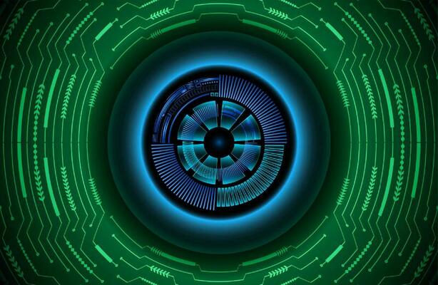 Modern Cybersecurity Eye on Technology Background