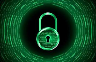 Modern Cybersecurity Technology Background with lock vector