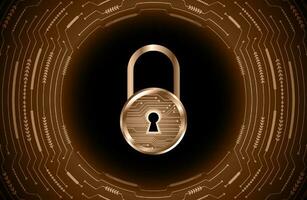 Modern Cybersecurity Technology Background with lock vector
