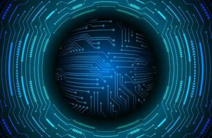 Modern Holographic Globe on Technology Background vector