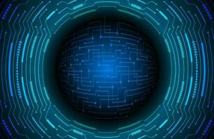 Modern Holographic Globe on Technology Background vector
