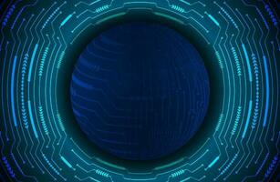Modern Holographic Globe on Technology Background vector