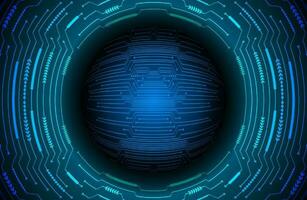 Modern Holographic Globe on Technology Background vector