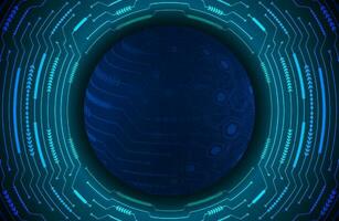 Modern Holographic Globe on Technology Background vector