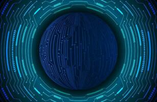 Modern Holographic Globe on Technology Background vector