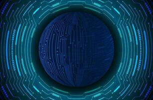 Modern Holographic Globe on Technology Background vector