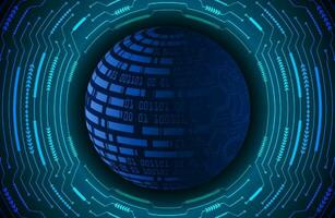 Modern Holographic Globe on Technology Background vector