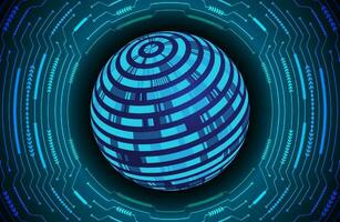 Modern Holographic Globe on Technology Background vector