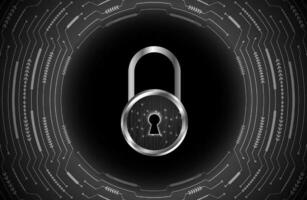 Modern Cybersecurity Technology Background with lock vector