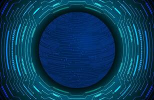Modern Holographic Globe on Technology Background vector