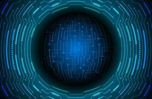 Modern Holographic Globe on Technology Background vector