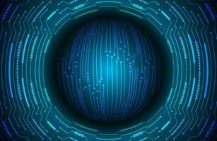 Modern Holographic Globe on Technology Background vector
