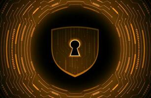 Modern Cybersecurity Technology Background with lock vector