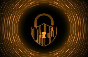 Modern Cybersecurity Technology Background with lock vector