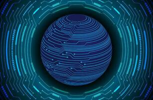 Modern Holographic Globe on Technology Background vector