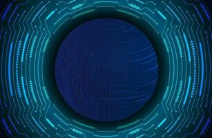 Modern Holographic Globe on Technology Background vector