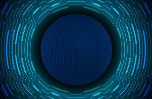 Modern Holographic Globe on Technology Background vector