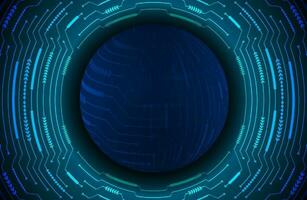 Modern Holographic Globe on Technology Background vector