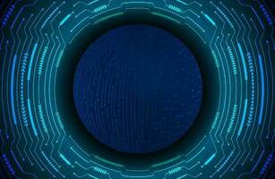 Modern Holographic Globe on Technology Background vector