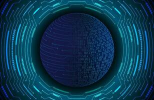 Modern Holographic Globe on Technology Background vector