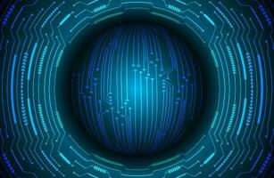 Modern Holographic Globe on Technology Background vector