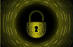 Modern Cybersecurity Technology Background with lock vector