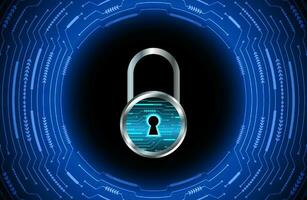 Modern Cybersecurity Technology Background with lock vector