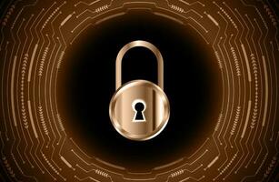 Modern Cybersecurity Technology Background with lock vector