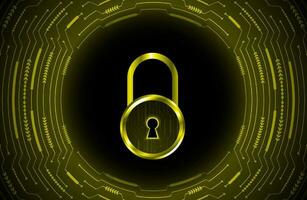 Modern Cybersecurity Technology Background with lock vector