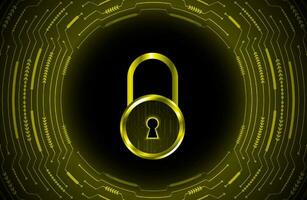 Modern Cybersecurity Technology Background with lock vector