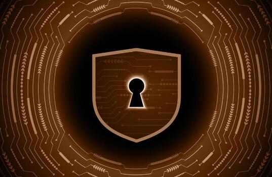 Modern Cybersecurity Technology Background with lock vector