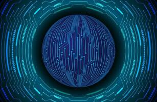Modern Holographic Globe on Technology Background vector