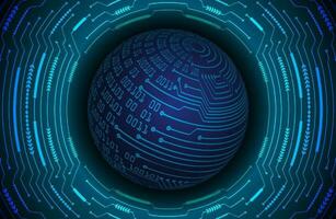 Modern Holographic Globe on Technology Background vector