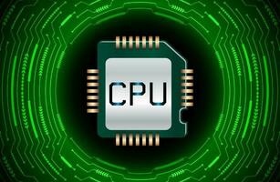 Modern Cybersecurity Technology Background with cpu chip vector