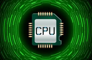 Modern Cybersecurity Technology Background with cpu chip vector