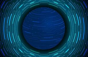 Modern Holographic Globe on Technology Background vector