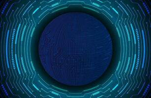 Modern Holographic Globe on Technology Background vector