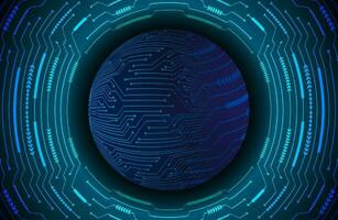 Modern Holographic Globe on Technology Background vector