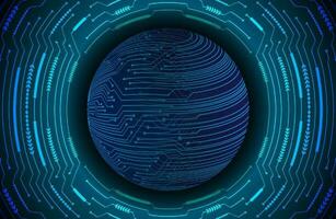 Modern Holographic Globe on Technology Background vector