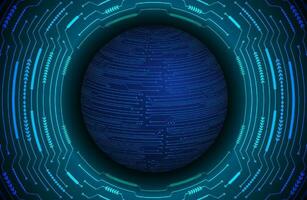 Modern Holographic Globe on Technology Background vector