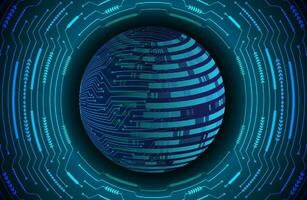 Modern Holographic Globe on Technology Background vector