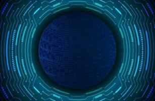 Modern Holographic Globe on Technology Background vector