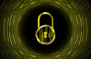 Modern Cybersecurity Technology Background with lock vector